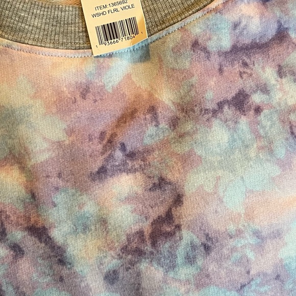 NWT Splendid women’s 2 piece matching pajama set purple gray floral - Picture 7 of 10